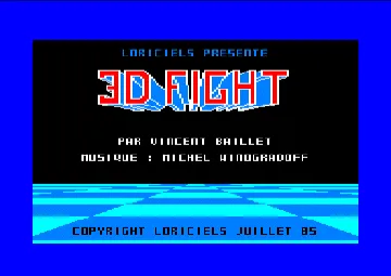 3D Fight (F) (1985) screen shot title